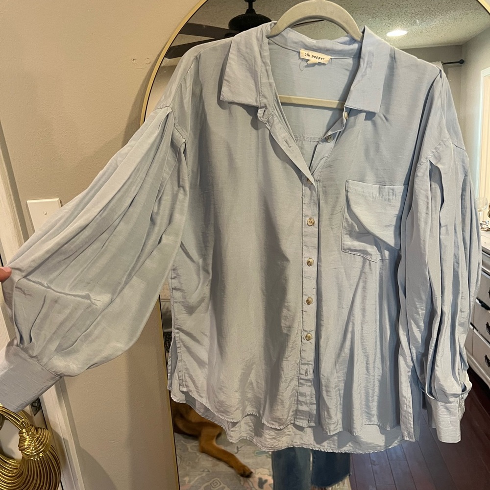 Blu Pepper Light Blue Button Down Shirt